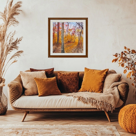 Autumn Stroll Original Watercolor
