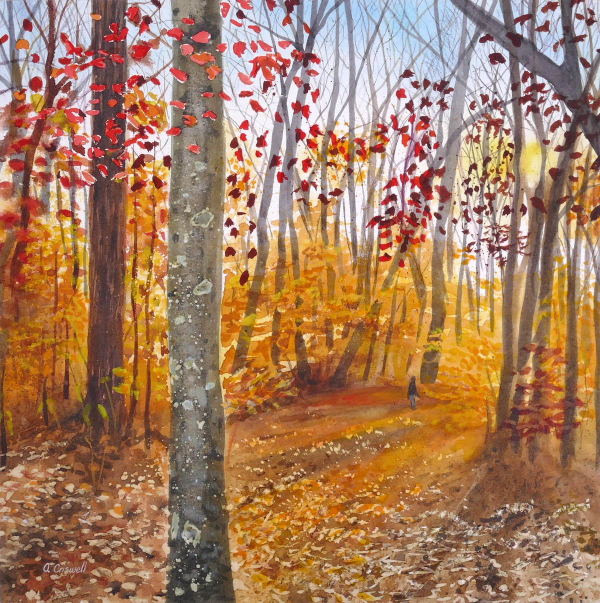 Autumn Stroll Fine Art Print
